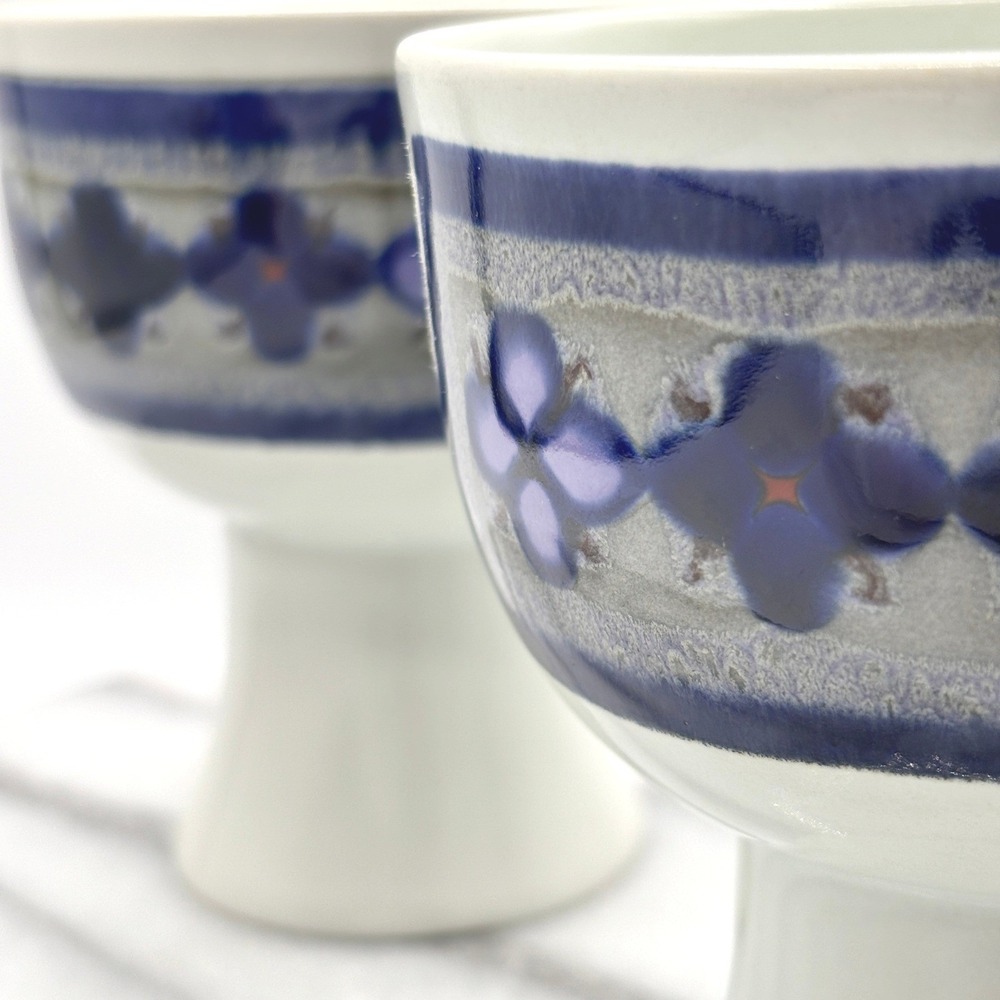 Royal Doulton Lambeth "Tangier"‎ LS1005 Stoneware Sherbet Cups (Pair), England